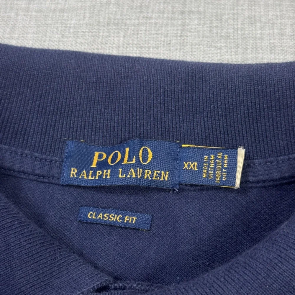 Polo Ralph Lauren Classic Fit Polo Shirt Mens 2XL Blue Short Sleeve 100% Cotton
